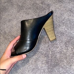 Women’s heeled mules with open toe